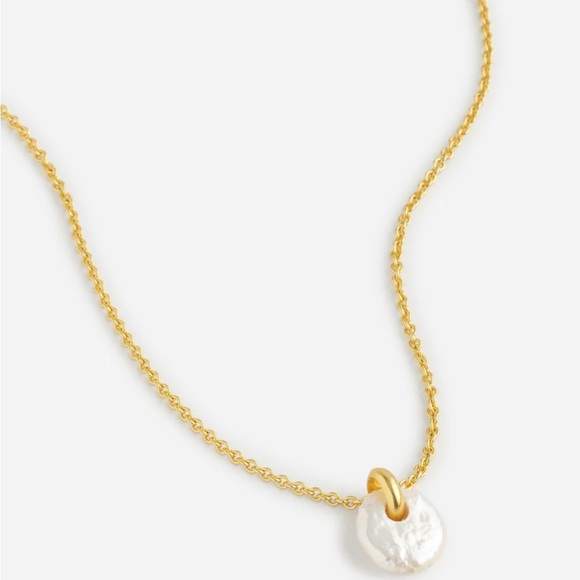 Madewell Gold Necklace with Freshwater Pearl Pendant - Picture 2 of 5